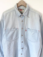 Lade das Bild in den Galerie-Viewer, *Levis* Jeanshemd Denim 90s Hellblau (L)
