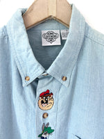 Lade das Bild in den Galerie-Viewer, *Looney Tunes* Jeanshemd 90s Stick (L)
