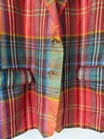 Lade das Bild in den Galerie-Viewer, *DAKS* Blazer 100% Irish Leinen Tartan (L-XL)
