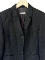 Lade das Bild in den Galerie-Viewer, *Leinen* Blazer 90s Premium Basic Schwarz (M-L)
