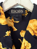 Lade das Bild in den Galerie-Viewer, *Escada* Bluse Seide Elefanten Print (M)
