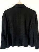 Lade das Bild in den Galerie-Viewer, *Leinen* Blazer 90s Premium Basic Schwarz (M-L)
