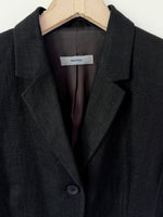 Lade das Bild in den Galerie-Viewer, *Leinen* Blazer 90s Premium Basic Schwarz (M-L)
