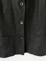 Lade das Bild in den Galerie-Viewer, *Leinen* Blazer 90s Premium Basic Schwarz (M-L)
