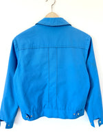 Lade das Bild in den Galerie-Viewer, Cropped Blouson 70s Blau Workwear (S-M)
