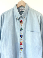 Lade das Bild in den Galerie-Viewer, *Looney Tunes* Jeanshemd 90s Stick (L)
