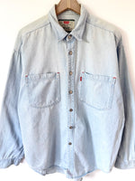 Lade das Bild in den Galerie-Viewer, *Levis* Jeanshemd Denim 90s Hellblau (L)
