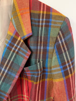 Lade das Bild in den Galerie-Viewer, *DAKS* Blazer 100% Irish Leinen Tartan (L-XL)
