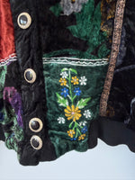 Lade das Bild in den Galerie-Viewer, Samt Bomberjacke Bohemian Stick (L)
