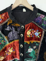 Lade das Bild in den Galerie-Viewer, Samt Bomberjacke Bohemian Stick (L)
