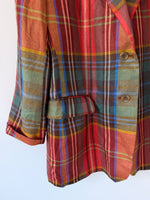 Lade das Bild in den Galerie-Viewer, *DAKS* Blazer 100% Irish Leinen Tartan (L-XL)
