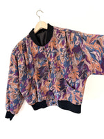 Lade das Bild in den Galerie-Viewer, Blouson Bomber 80s Psychedelic Lila (M-L)
