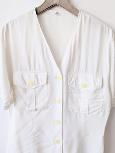 Bluse Weiß Safari Basic Heavin (M-L)