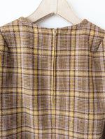 Lade das Bild in den Galerie-Viewer, *Handmade* Bluse Cropped 70s Tartan Wolle Heavin (S)

