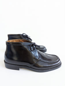 Stiefeletten Tower Chunky Boots Leder Schwarz (38-39)