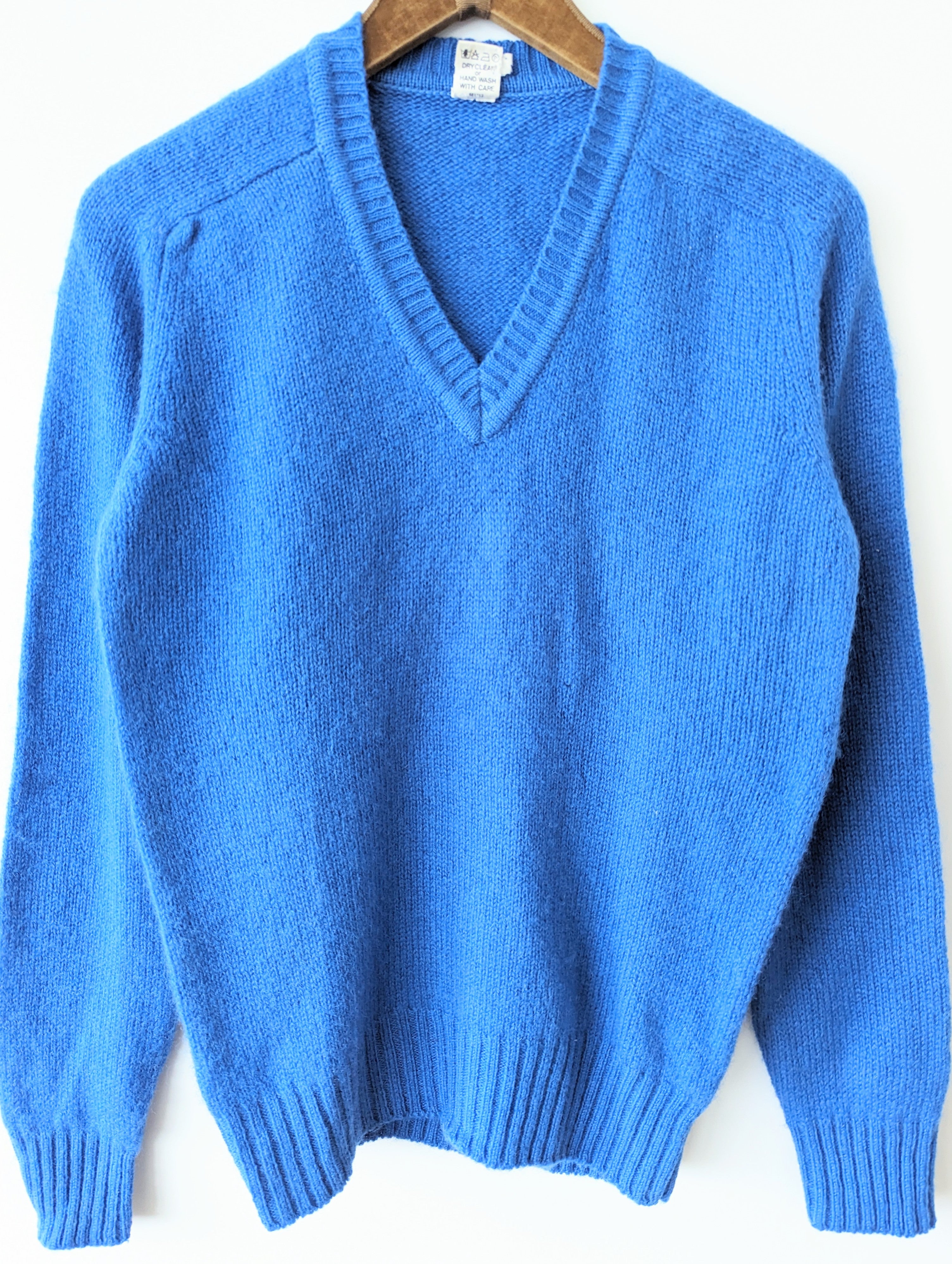 *Wolle* Pullover Premium Basic Royalblau Heavin (S-M)