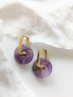 Lade das Bild in den Galerie-Viewer, *Black Deal* Naturstein Paar Amethyst Lila
