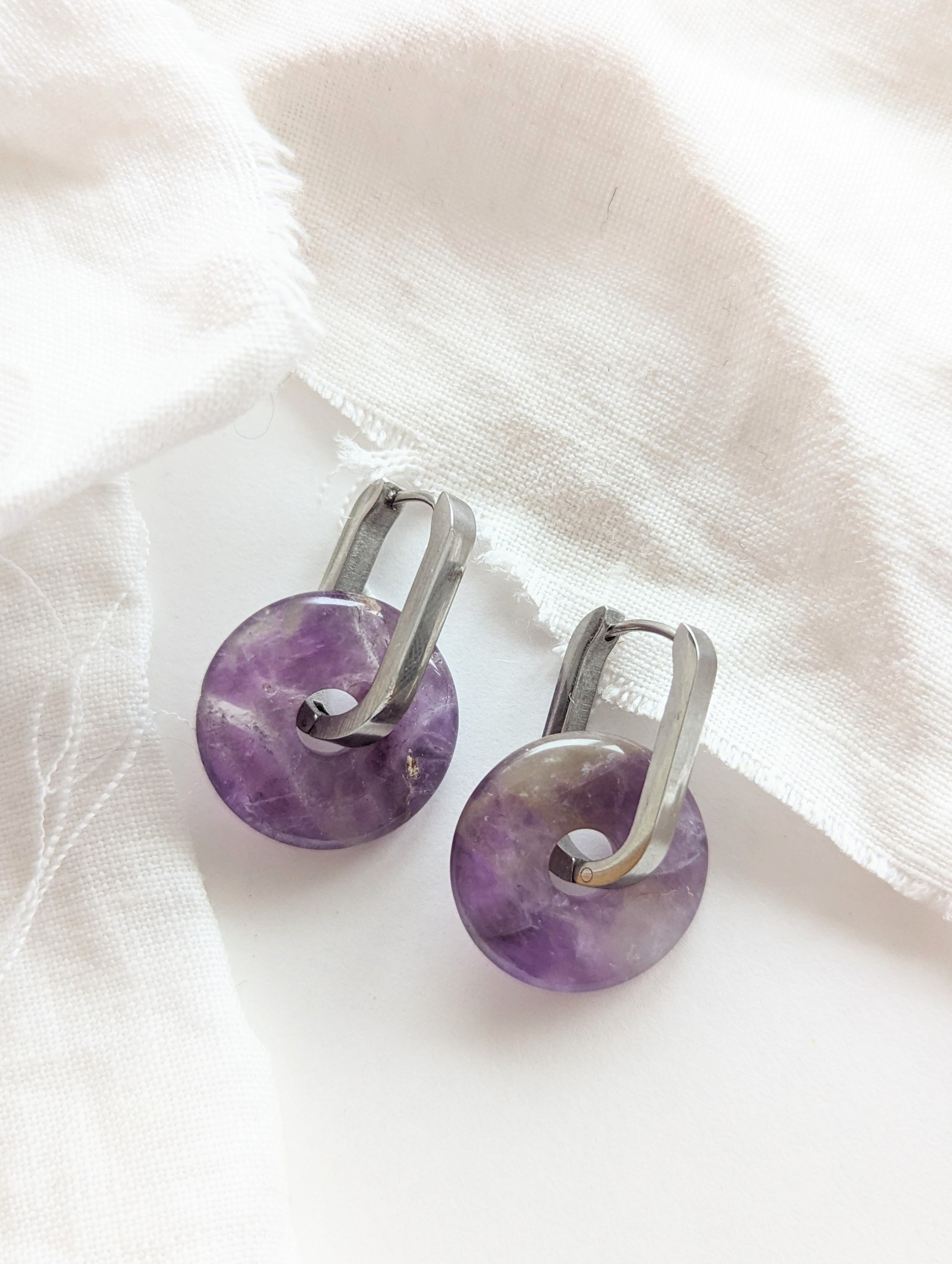 *Black Deal* Naturstein Paar Amethyst Lila