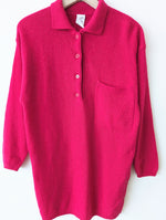 Lade das Bild in den Galerie-Viewer, *Lammwolle* Long Pullover Pink Premium Basic Wolle Heavin (M-L)
