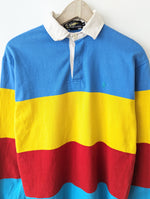 Lade das Bild in den Galerie-Viewer, *Ralph Lauren* Rugby Polo Shirt Blockstreifen Blau Heavin (M-L)
