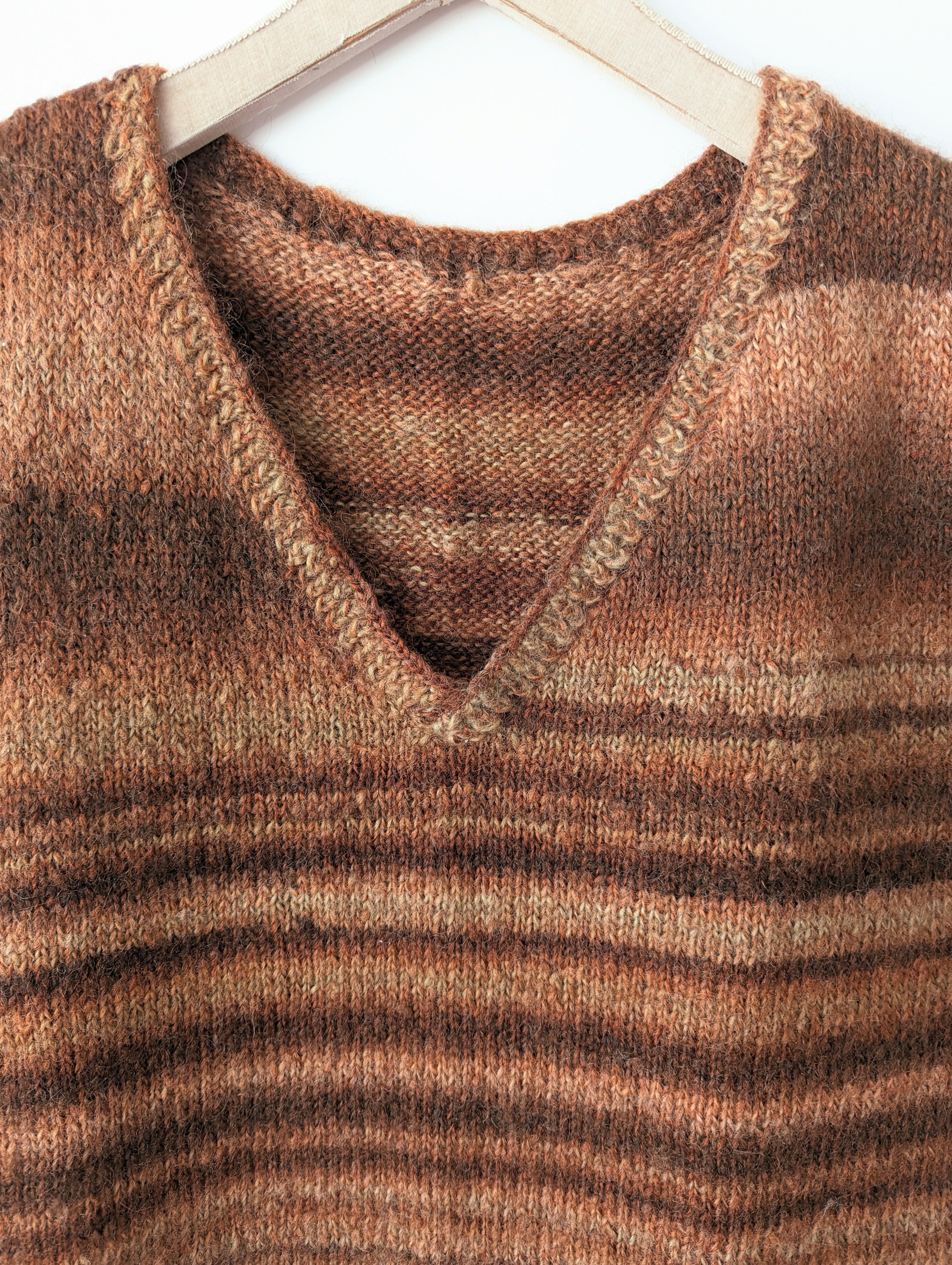 *Handmade* Pullunder Wolle Rost Heavin (XL)