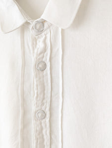 *Leinen* Hemd Folklore Premium Basic Weiß (XL)