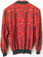 Lade das Bild in den Galerie-Viewer, Cardigan Pullover Wolle Rot Gucci-Stil (M)
