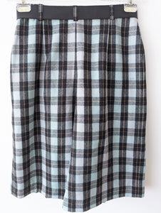 *Wolle* Bermuda Culotte Tartan Türkis (S-M)