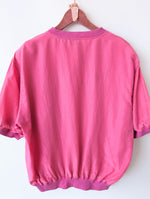 Lade das Bild in den Galerie-Viewer, *Seide* Bluse Bomber Pink Premium Basic (L)
