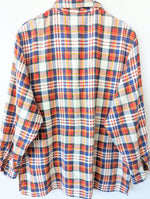 Lade das Bild in den Galerie-Viewer, Bluse 80s Tartan Karo Print Heavin (L-XL)
