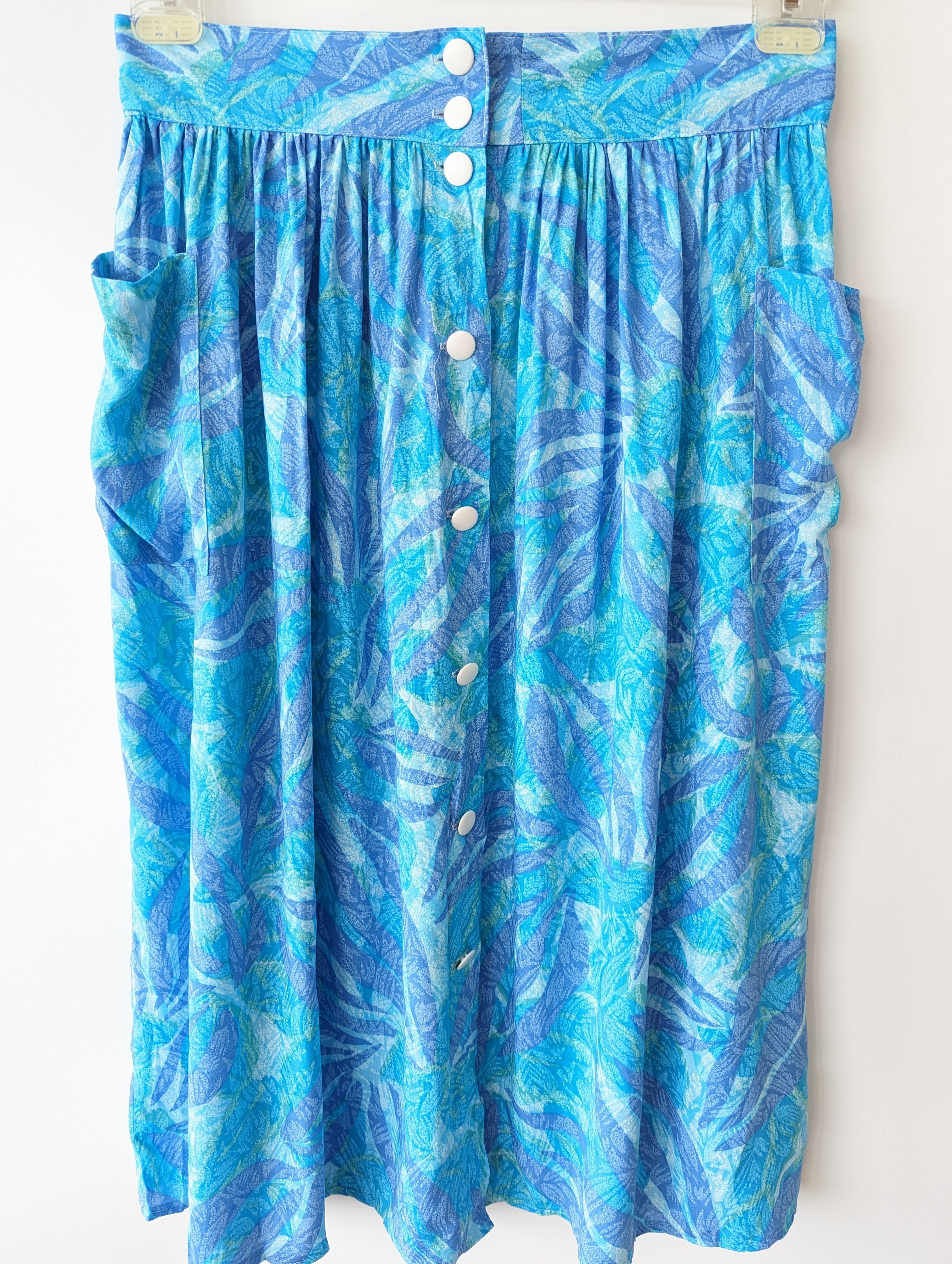 Rock 80s Jungle Print Blau Zweiteiler (L)