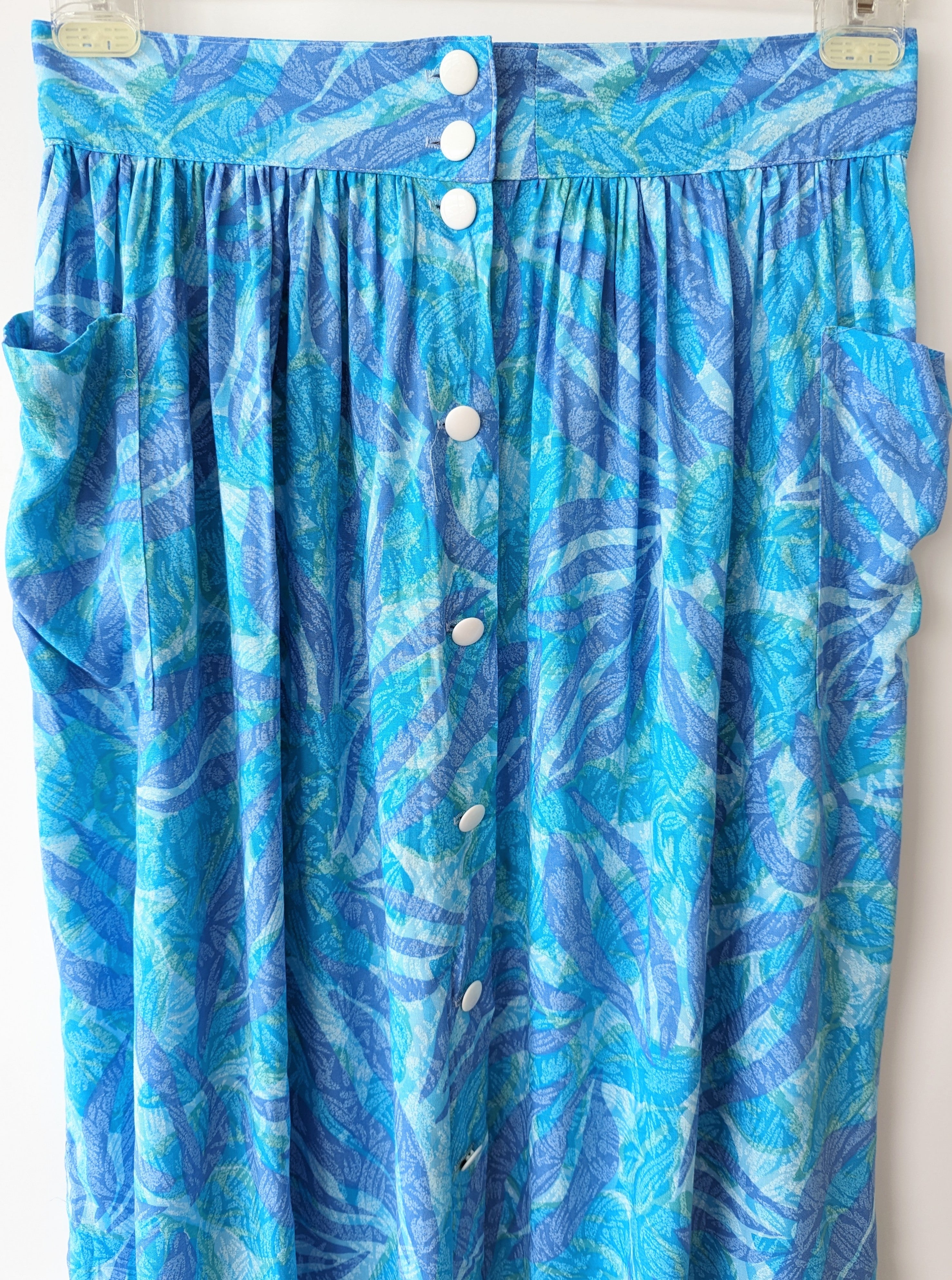 Rock 80s Jungle Print Blau Zweiteiler (L)