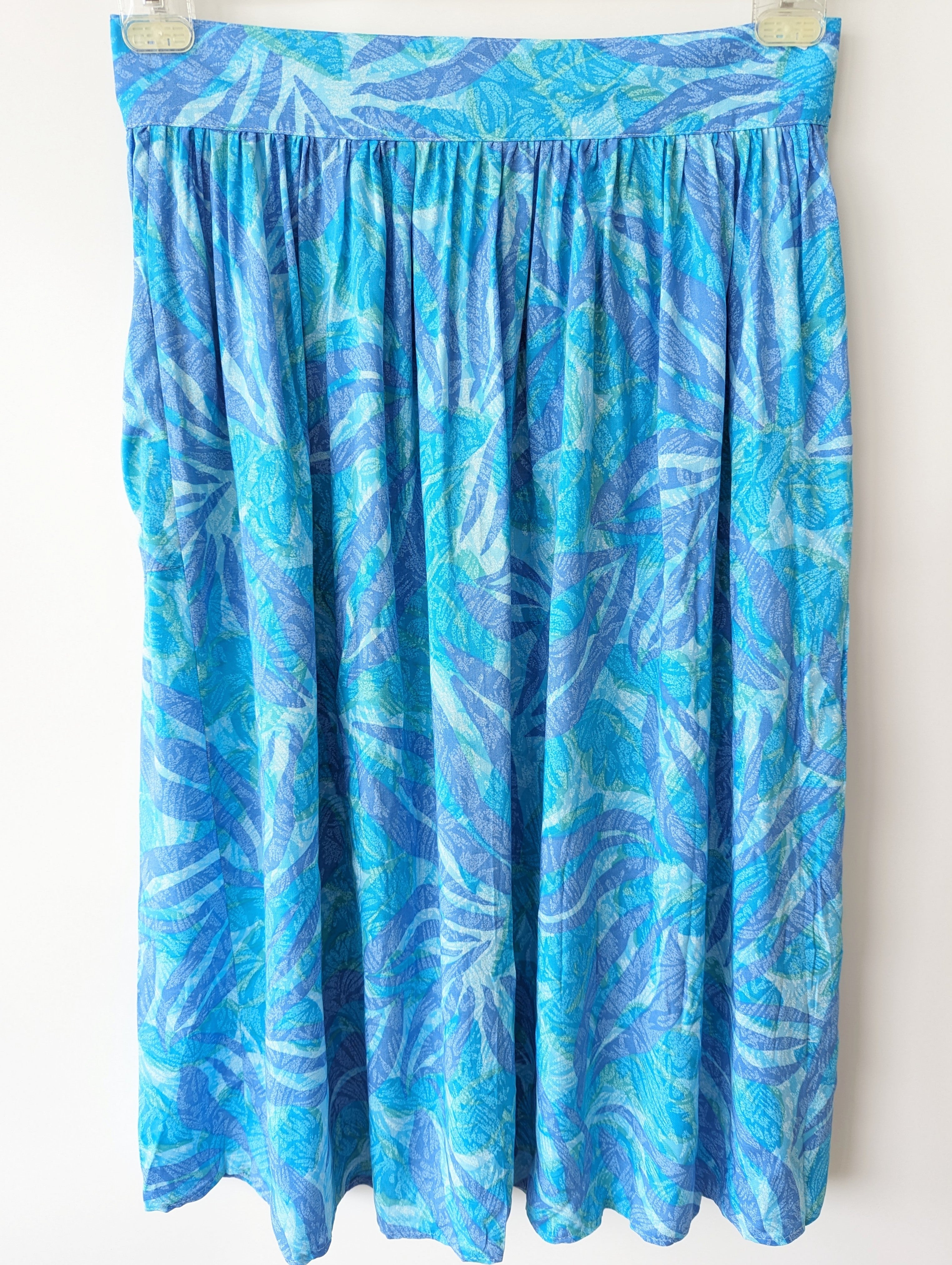 Rock 80s Jungle Print Blau Zweiteiler (L)