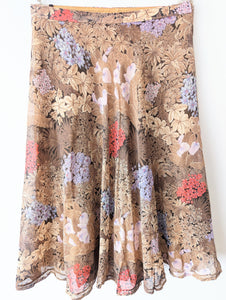 Rock 80s Bohemian Jungle Print Flieder (S-M)