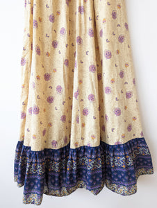 Kleid RARE 70s Bohemian Paisley Print (S-M)