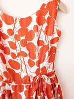 Lade das Bild in den Galerie-Viewer, Cocktail Kleid 70s Blumen Orange (XS-S)
