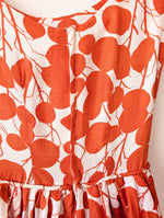 Lade das Bild in den Galerie-Viewer, Cocktail Kleid 70s Blumen Orange (XS-S)
