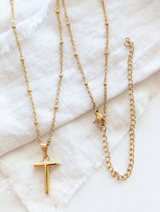 *Sample Sale* Kette Kreuz Gold