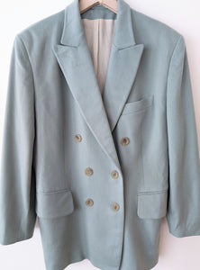 *Wolle* Blazer Zweireiher Windsor Mintgrün (XL)