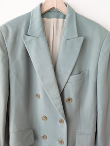 *Wolle* Blazer Zweireiher Windsor Mintgrün (XL)