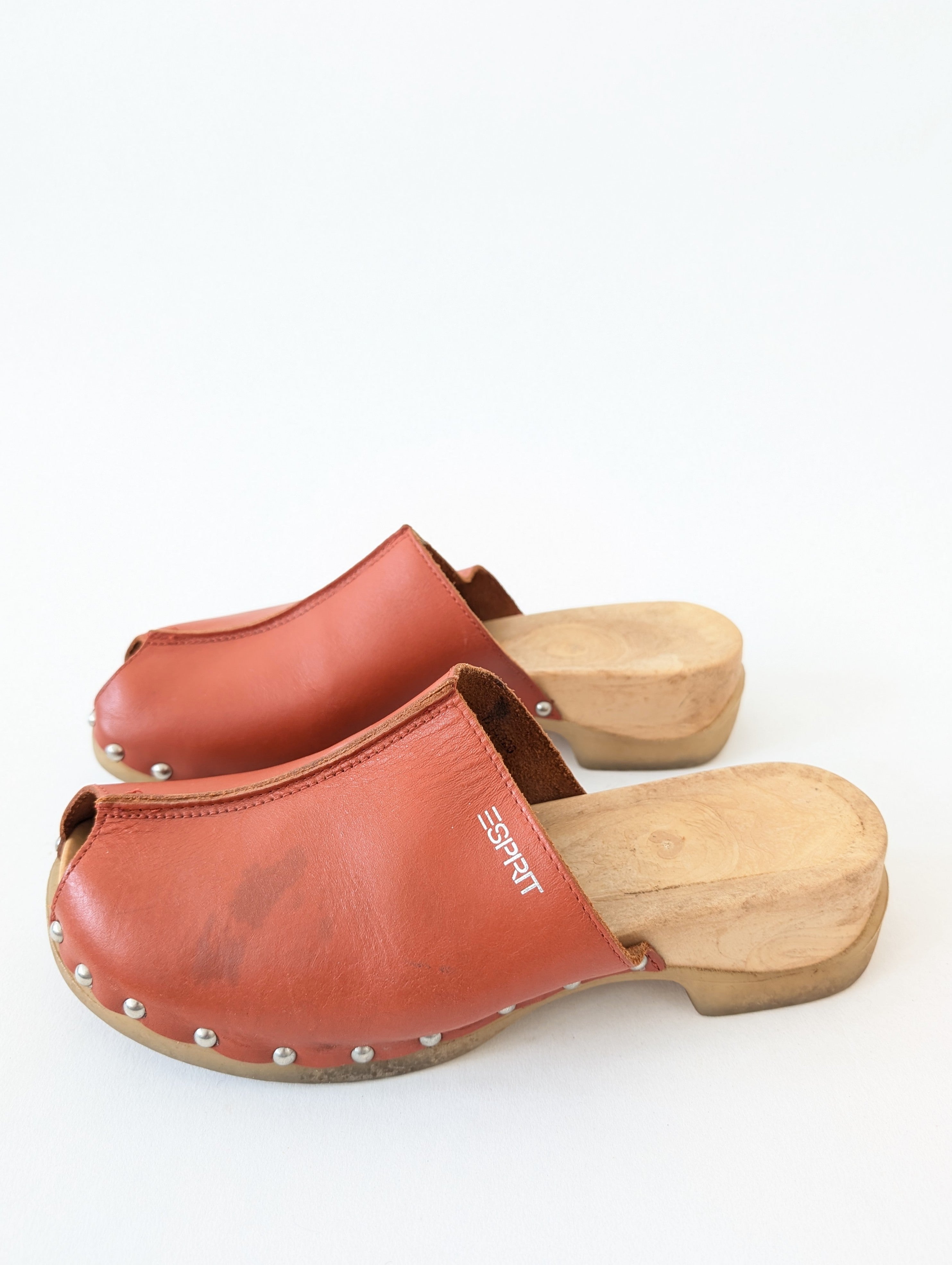 ESPRIT Clogs Mules Leder Orange (40-41)