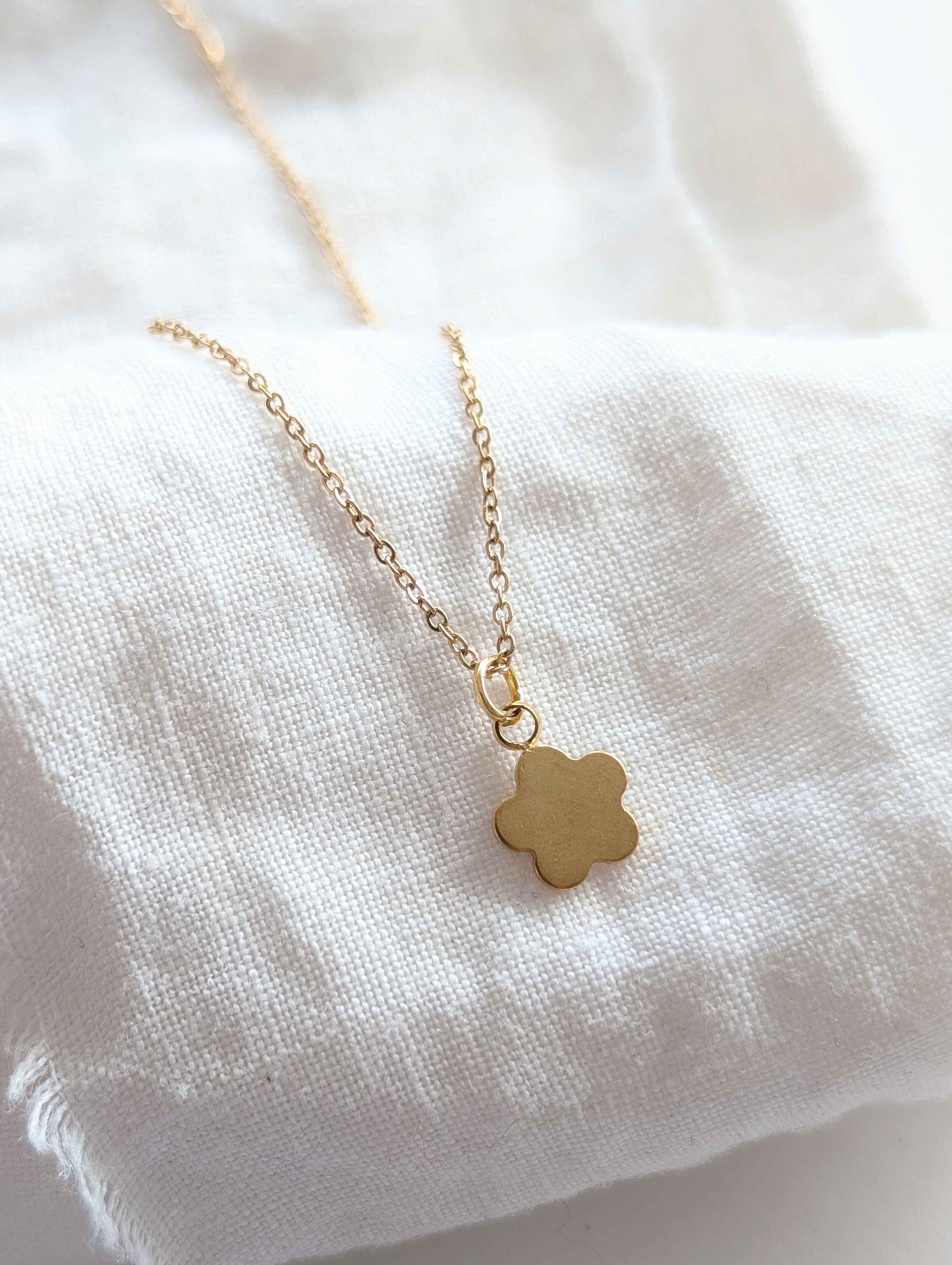 Kette 14k Gold Blume