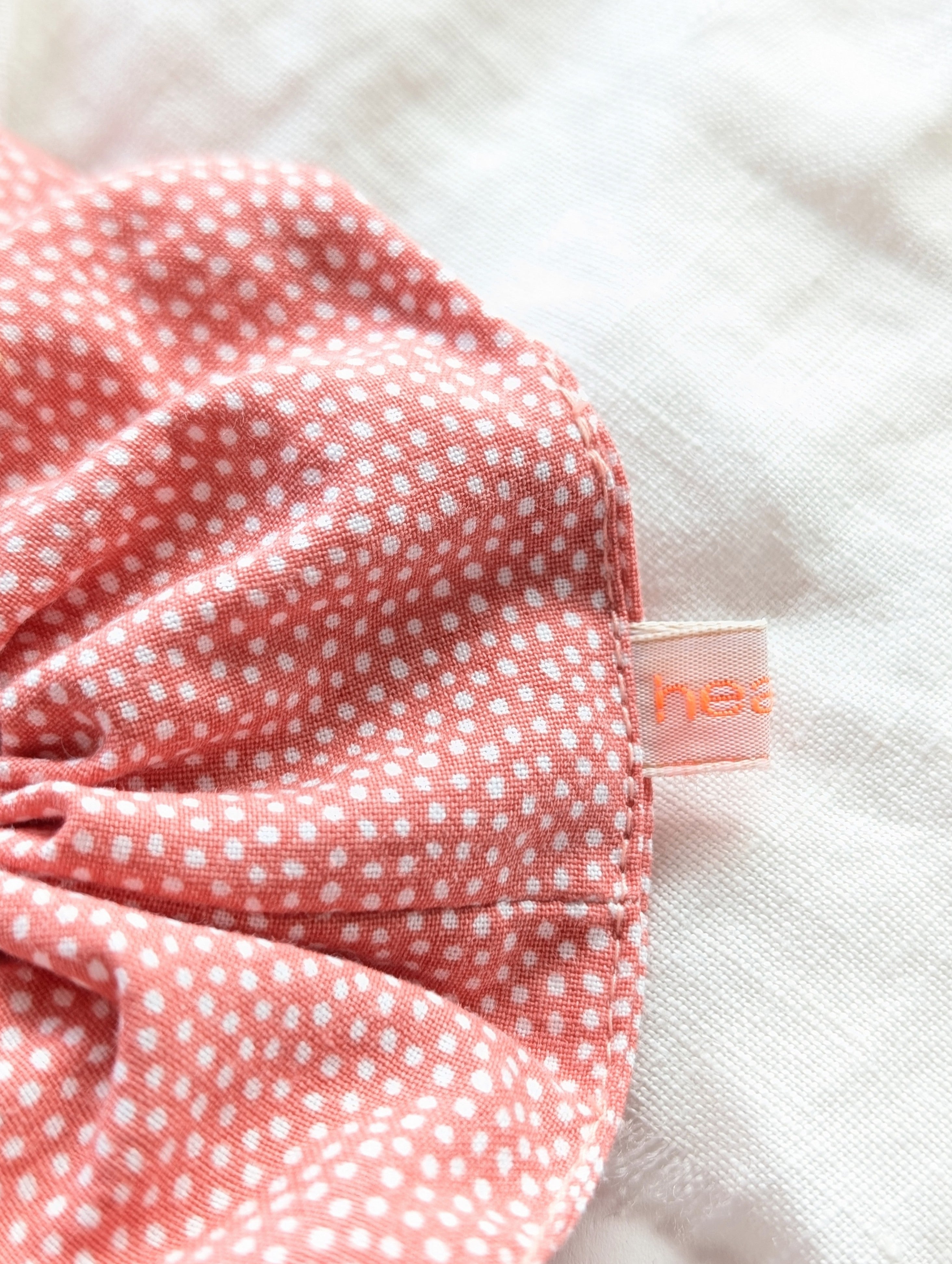 Scrunchie Heavin Upcycling Apricot Pünktchen