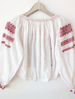 Lade das Bild in den Galerie-Viewer, Cropped Bluse 70s Folklore Stickerei (XS)
