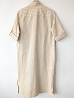 Lade das Bild in den Galerie-Viewer, *Deadstock* Hemd Kleid 80s Streifen Beige (L-XL)
