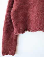 Lade das Bild in den Galerie-Viewer, Pullover Cropped Wolle Angora Rüschen (S-M)
