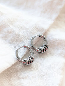 Creolen 14k Silber Chunky Rings