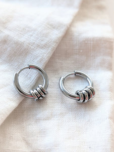 Creolen 14k Silber Chunky Rings