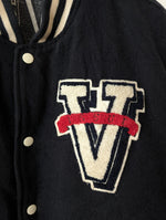 Lade das Bild in den Galerie-Viewer, RARE College Varsity V Lederbomber (L)
