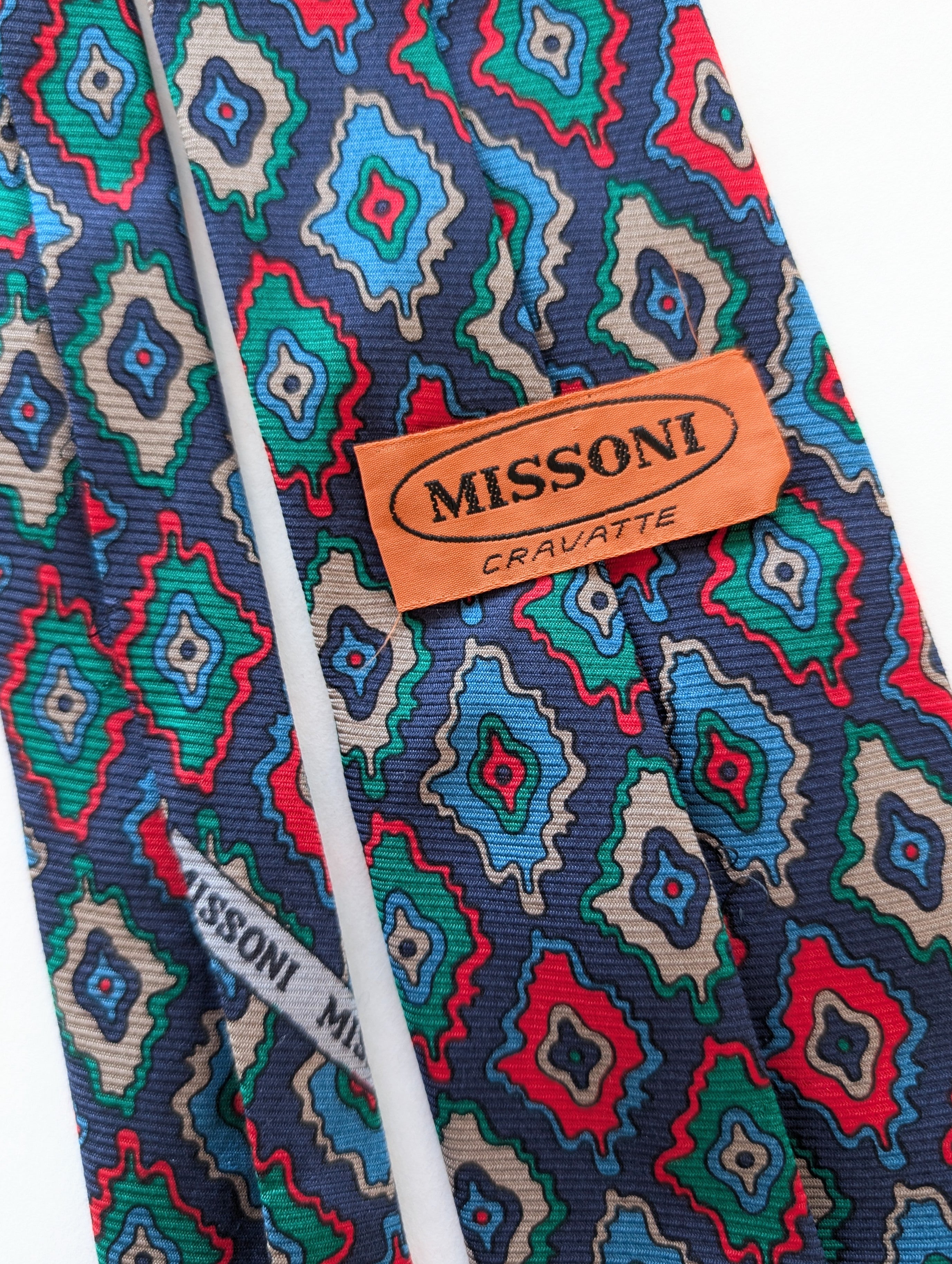 *Missoni* Krawatte Seide 80s Grafic